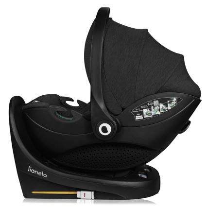 Lionelo - Vrtljiv avtosedež z bazo MOXIE SET i-Size 40-87 cm Black Carbon
