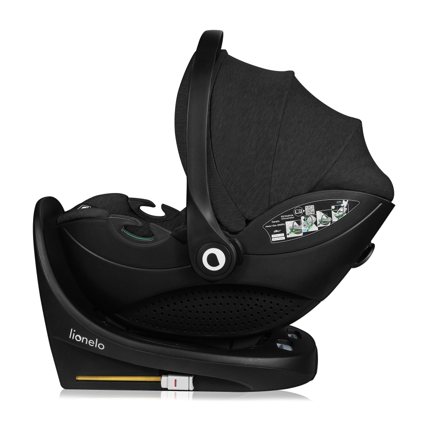Lionelo - Vrtljiv avtosedež z bazo MOXIE SET i-Size 40-87 cm Black Carbon