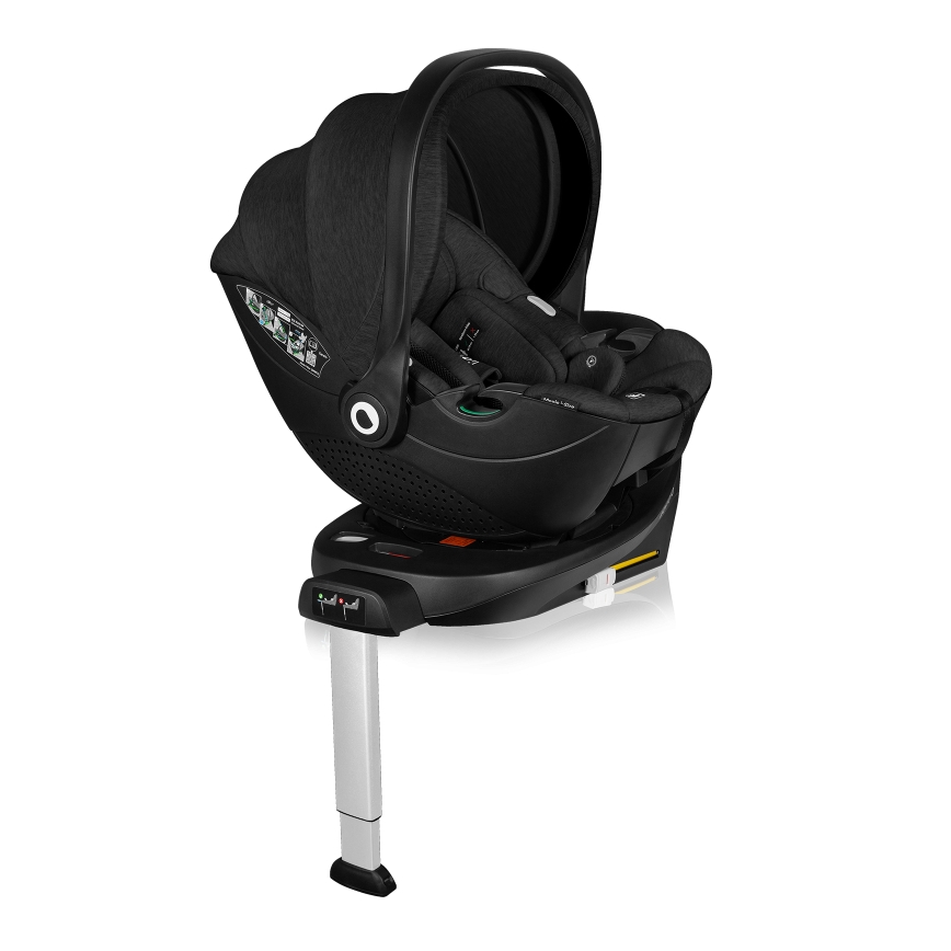 Lionelo - Vrtljiv avtosedež z bazo MOXIE SET i-Size 40-87 cm Black Carbon