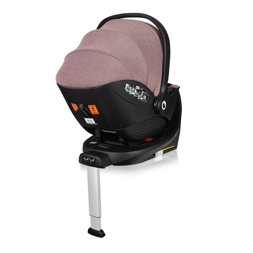 Lionelo - Vrtljiv avtosedež z bazo MOXIE SET i-Size 40-87 cm Rožnata Malva