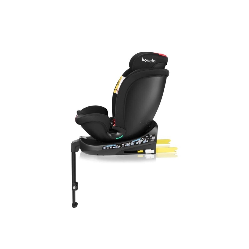 Lionelo - Vrtljiv avtosedež z bazo NAVY i-Size 40-150 cm črno/rdeč