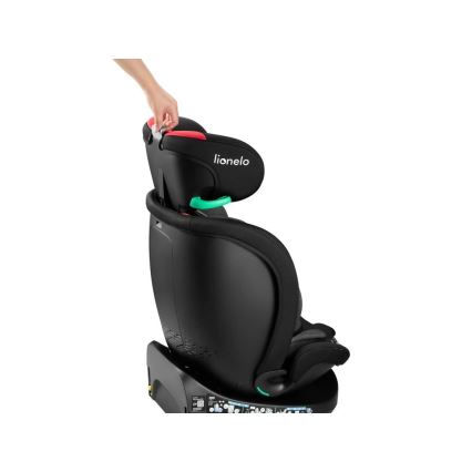 Lionelo - Vrtljiv avtosedež z bazo NAVY i-Size 40-150 cm črno/rdeč