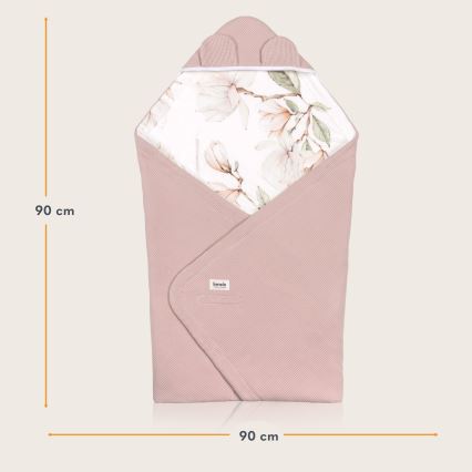 Lionelo - Zavijalka za avtosedež TRAVEL SWADDLE 90x90 cm Bež Magnolia
