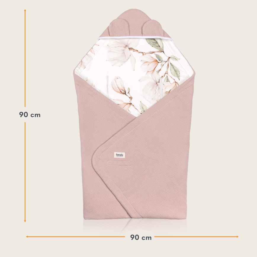 Lionelo - Zavijalka za avtosedež TRAVEL SWADDLE 90x90 cm Bež Magnolia