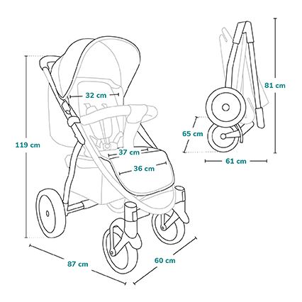 Lionelo - zeleni športni voziček ANNET TOUR