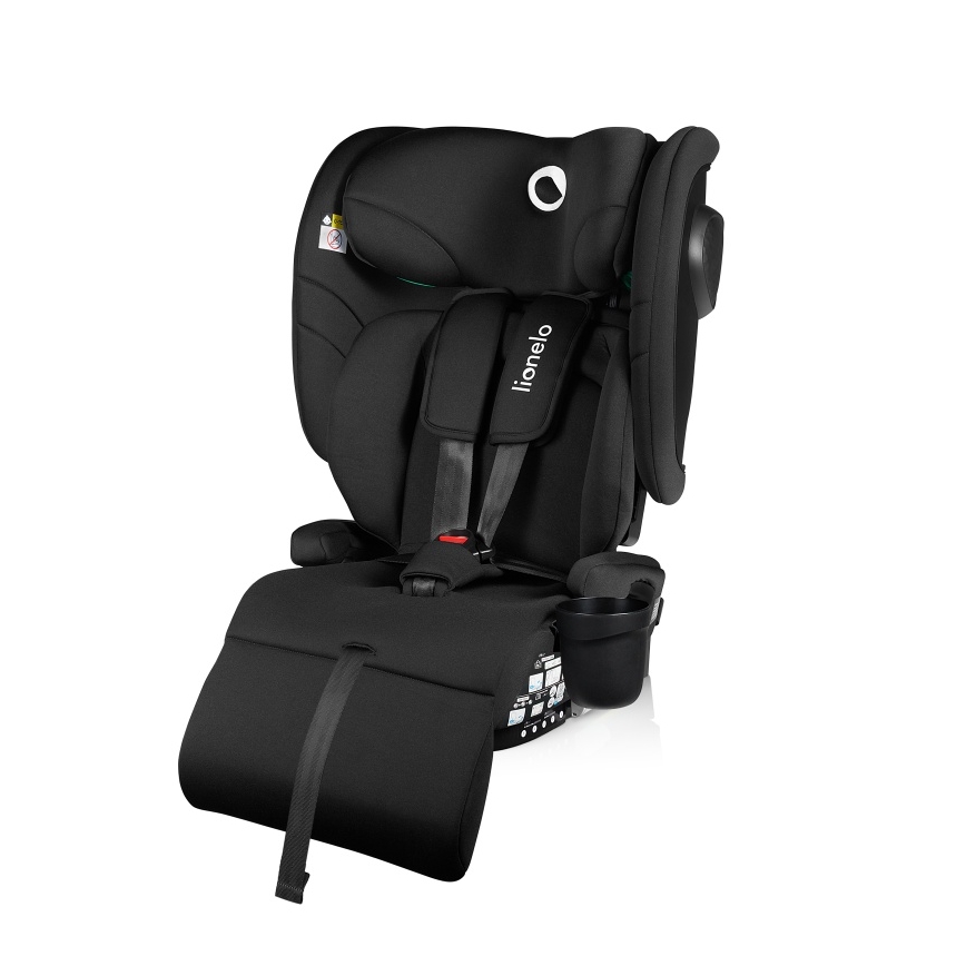 Lionelo - Zložljiv otroški avtosedež NELLY i-Size 76-150 cm Black Carbon