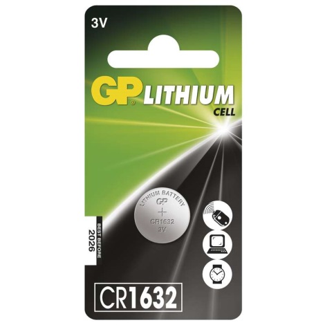 Litijeva baterija gumbasta CR1632 GP LITHIUM 3V/140 mAh