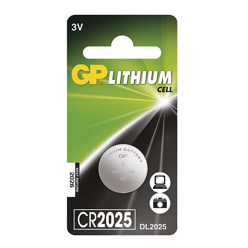 Litijeva baterija gumbasta CR2025 GP LITHIUM 3V/170 mAh