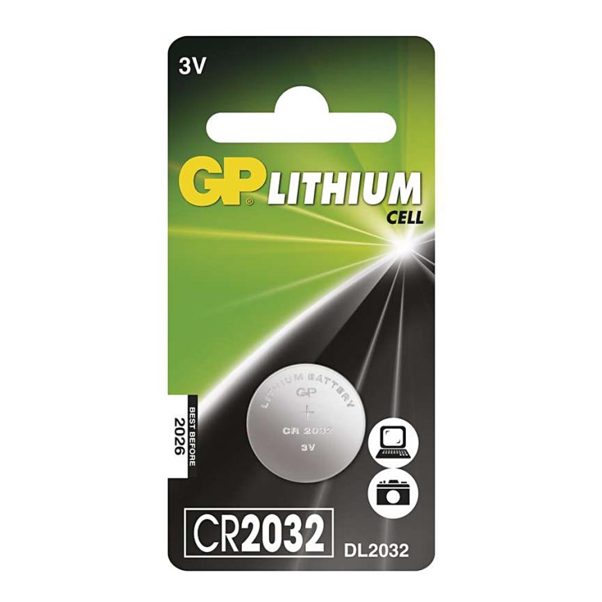 Litijeva baterija gumbasta CR2032 GP LITHIUM 3V/220 mAh