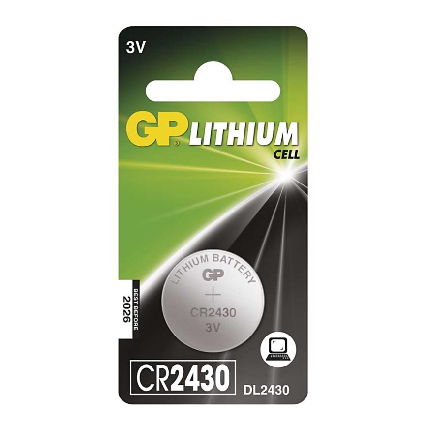 Litijeva baterija gumbasta CR2430 GP LITHIUM 3V/300 mAh