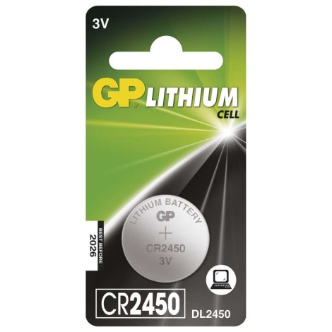 Litijeva baterija gumbasta CR2450 GP LITHIUM 3V/600 mAh