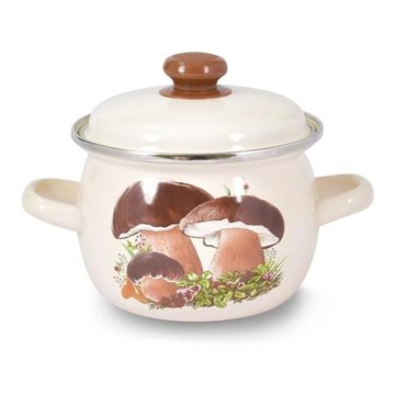 Lonec TORO 2,5 l s pokrovom, z vzorcem gob