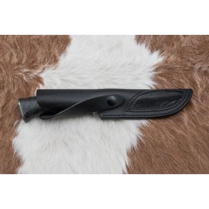 Lovski nož iz damaščanskega jekla 13,8 cm Breza/kamelja kost