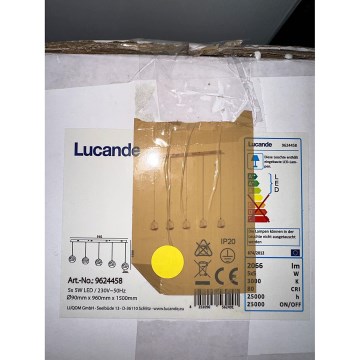 Lucande - LED Lestenec na vrvici HAYLEY 5xLED/5W/230V