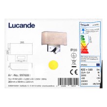 Lucande - LED Stenska svetilka VIRVE 1XLED/13,4W/230V + 1xLED/3,4W/230V