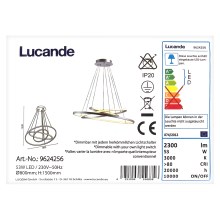 Lucande - LED Zatemnitveni lestenc na vrvici EZANA LED/53W/230V