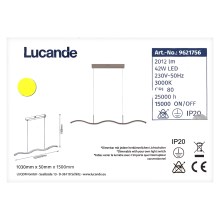 Lucande - LED Zatemnitveni lestenec na vrvici BRAMA LED/42W/230V
