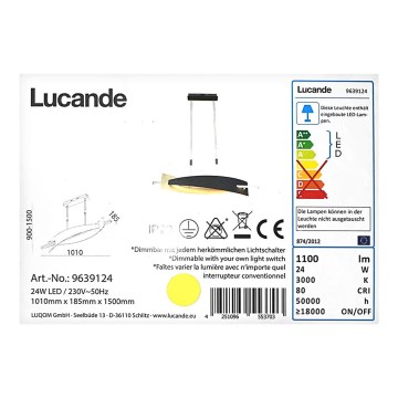 Lucande - LED Zatemnitveni lestenec na vrvici MARIJA LED/24W/230V
