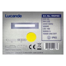 Lucande - LED Zunanja vgradna svetilka RONI LED/9W/230V IP65