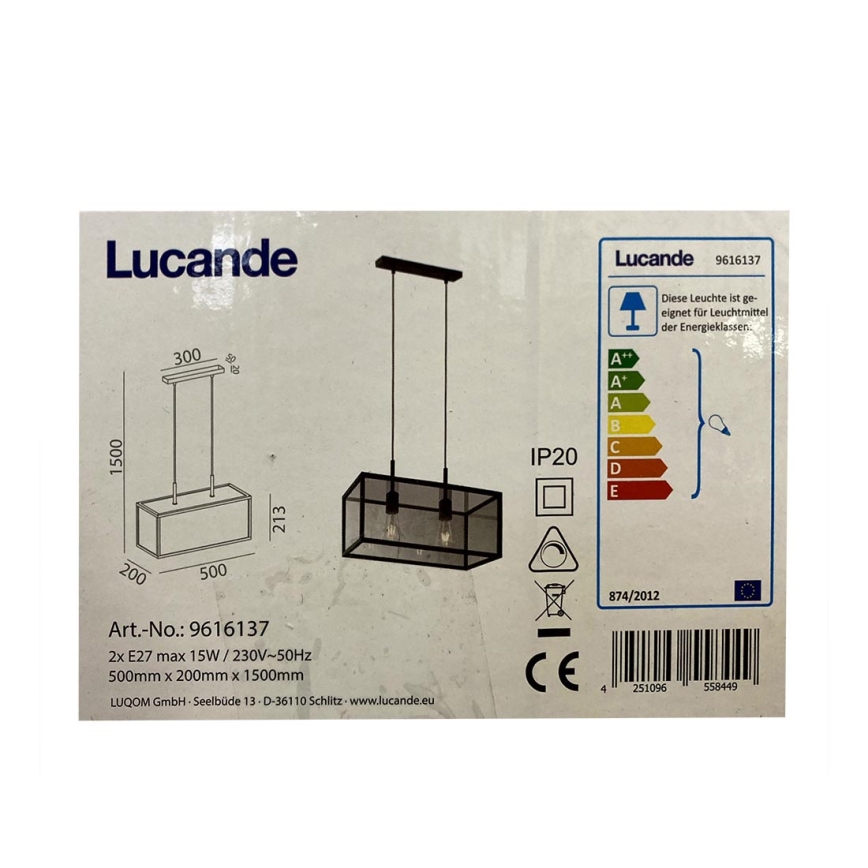 Lucande - Lestenec na vrvici BEYZA 2xE27/15W/230