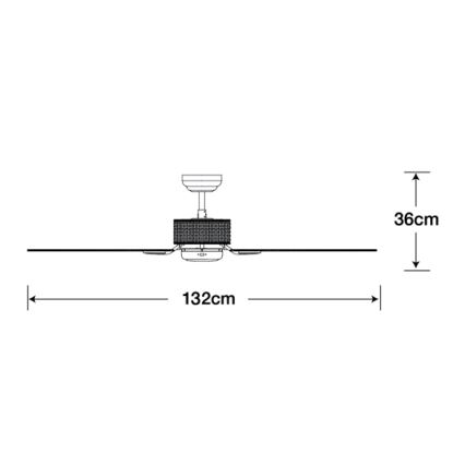 Lucci air 210295 - Stropni ventilator FIJIAN rjava