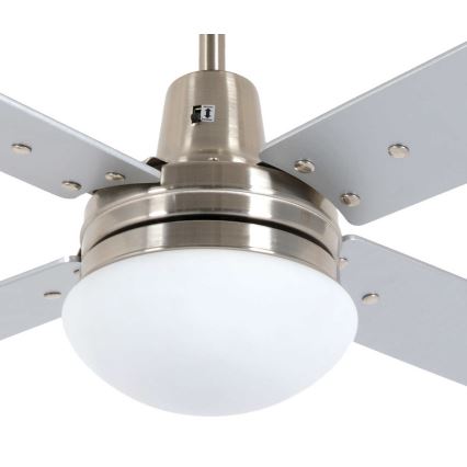 Lucci Air 210334 - Stropni ventilator AIRFUSION QUEST 1xE27/60W/230V les/mat krom + Daljinski upravljalnik