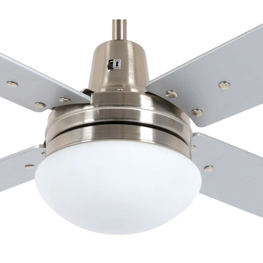 Lucci Air 210334 - Stropni ventilator AIRFUSION QUEST 1xE27/60W/230V les/mat krom + Daljinski upravljalnik