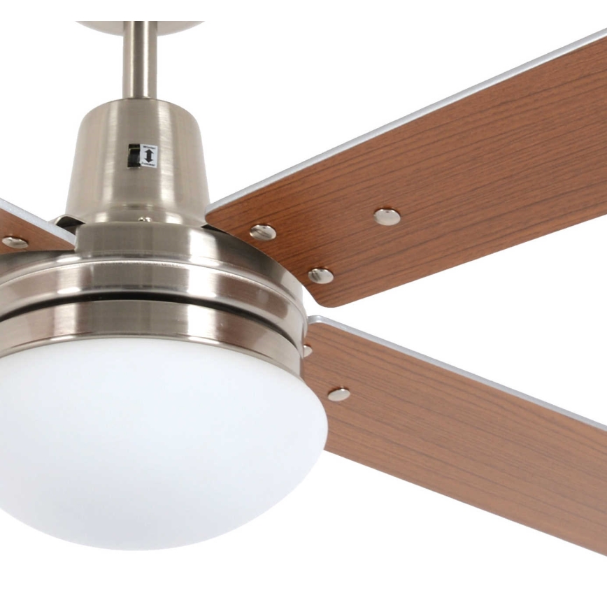 Lucci Air 210334 - Stropni ventilator AIRFUSION QUEST 1xE27/60W/230V les/mat krom + Daljinski upravljalnik