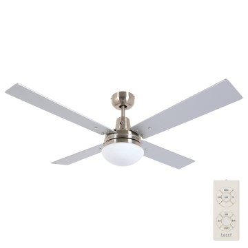 Lucci Air 210334 - Stropni ventilator AIRFUSION QUEST 1xE27/60W/230V les/mat krom + Daljinski upravljalnik