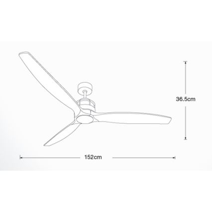 Lucci air 210508 - Stropni ventilator AIRFUSION AKMANI pavlovnija/črna + Daljinski upravljalnik