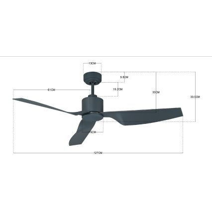 Lucci Air 210527 - Stropni ventilator AIRFUSION CLIMATE II črna + Daljinski upravljalnik