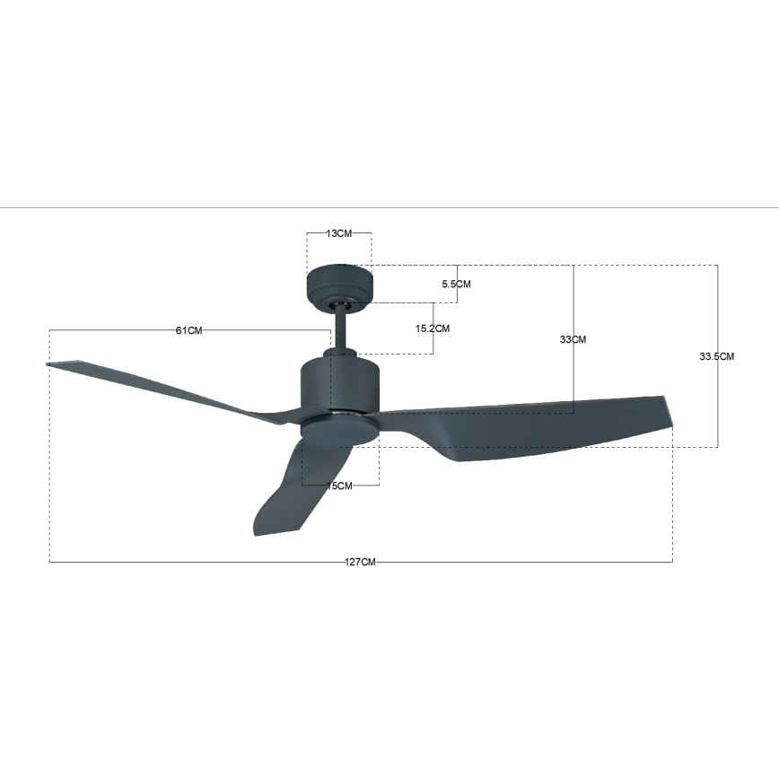 Lucci Air 210527 - Stropni ventilator AIRFUSION CLIMATE II črna + Daljinski upravljalnik