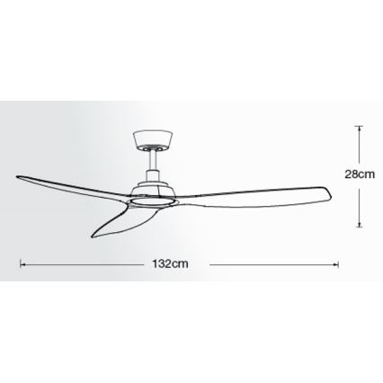 Lucci Air 210651 - Stropni ventilator MOTO črna + Daljinski upravljalnik