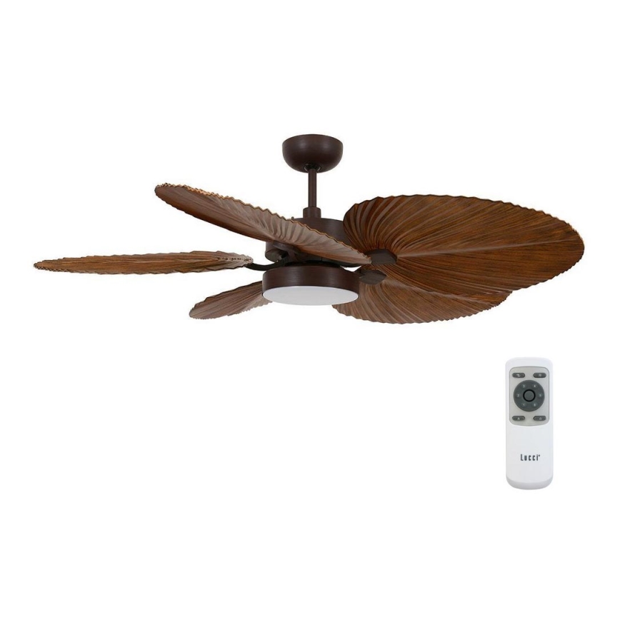 Lucci Air 210655 - LED Stropni ventilator BALI 1xGX53/18W/230V rjava + Daljinski upravljalnik