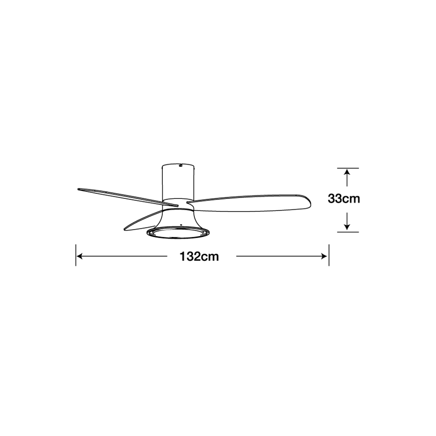 Lucci Air 210661 - LED Zatemnitveni stropni ventilator FLUSSO 1xGX53/18W/230V les/bela + Daljinski upravljalnik