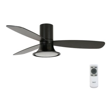 Lucci Air 210662 - LED Zatemnitveni stropni ventilator FLUSSO 1xGX53/18W/230V les/črna + Daljinski upravljalnik