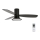 Lucci Air 210662 - LED Zatemnitveni stropni ventilator FLUSSO 1xGX53/18W/230V les/črna + Daljinski upravljalnik