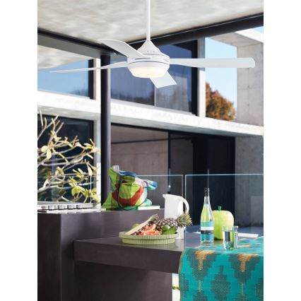 Lucci Air 212895 - LED Stropni ventilator MOONAH LED/18W/230V bela + Daljinski upravljalnik