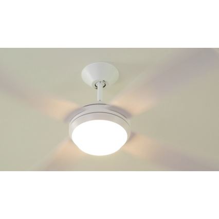 Lucci Air 212895 - LED Stropni ventilator MOONAH LED/18W/230V bela + Daljinski upravljalnik