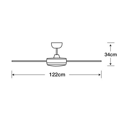 Lucci air 212898 - LED Zatemnitveni stropni ventilator MOONAH 1xGX53/21W/230V bela + Daljinski upravljalnik
