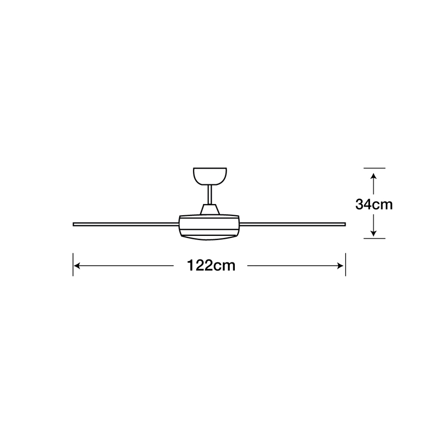 Lucci air 212899 - LED Zatemnitveni stropni ventilator MOONAH 1xGX53/21W/230V črna + Daljinski upravljalnik
