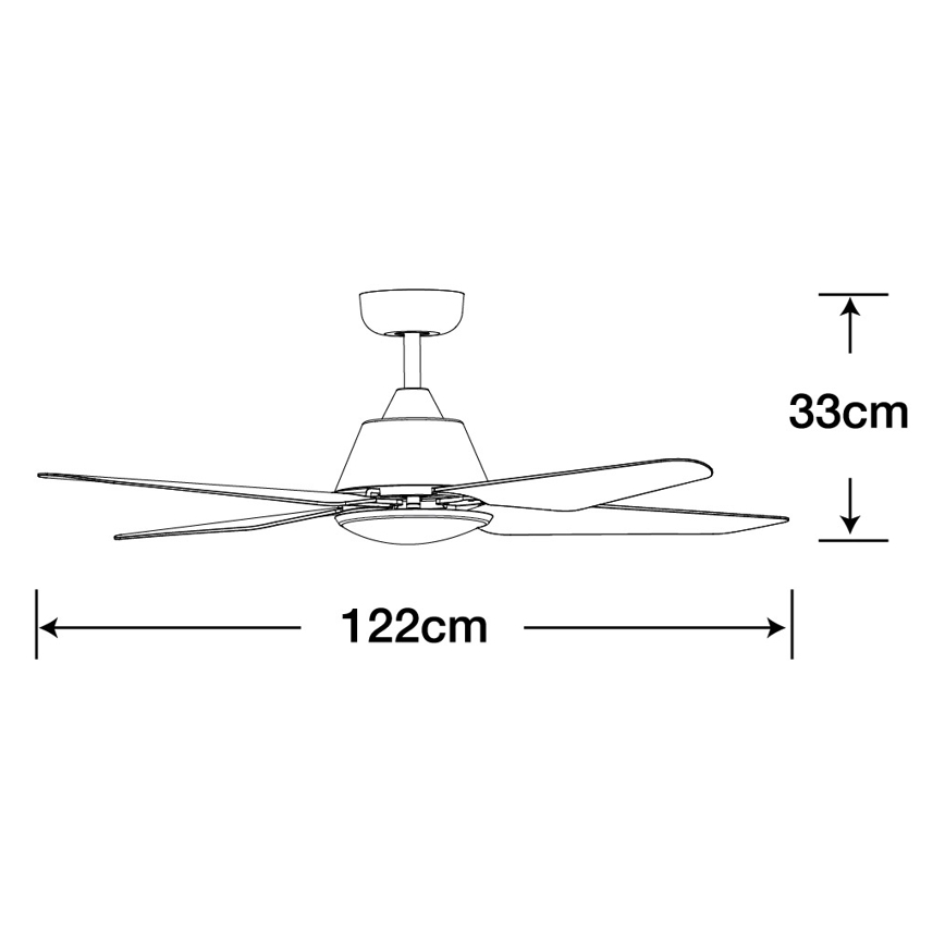 Lucci Air 212998 - LED Stropni ventilator ARIA LED/18W/230V črna + Daljinski upravljalnik