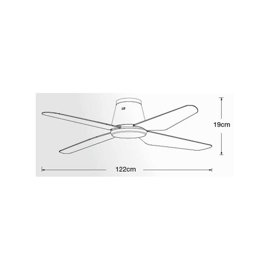 Lucci Air 213000 - Stropni ventilator AIRFUSION ARIA črna + Daljinski upravljalnik