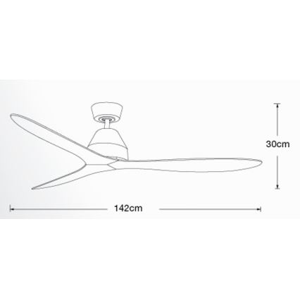 Lucci air 213041 - Stropni ventilator WHITEHAVEN črna + Daljinski upravljalnik