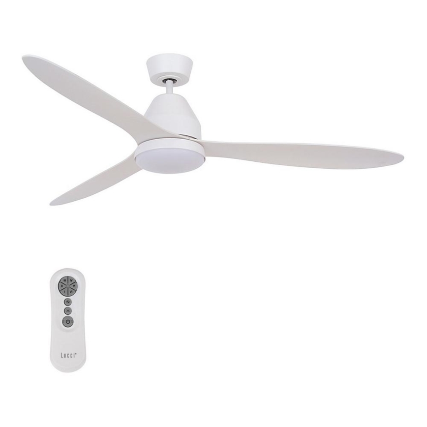 Lucci air 213043 - LED Stropni ventilator WHITEHAVEN GX53/17W/230V bela + Daljinski upravljalnik