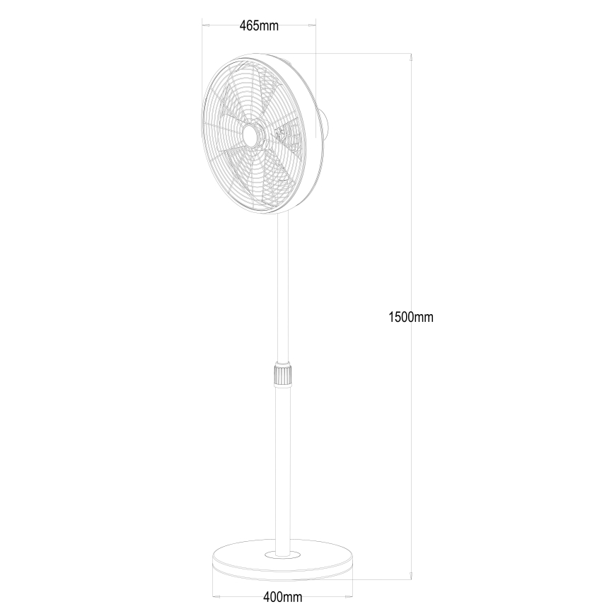 Lucci Air 213115EU - Stoječi ventilator BREEZE črna