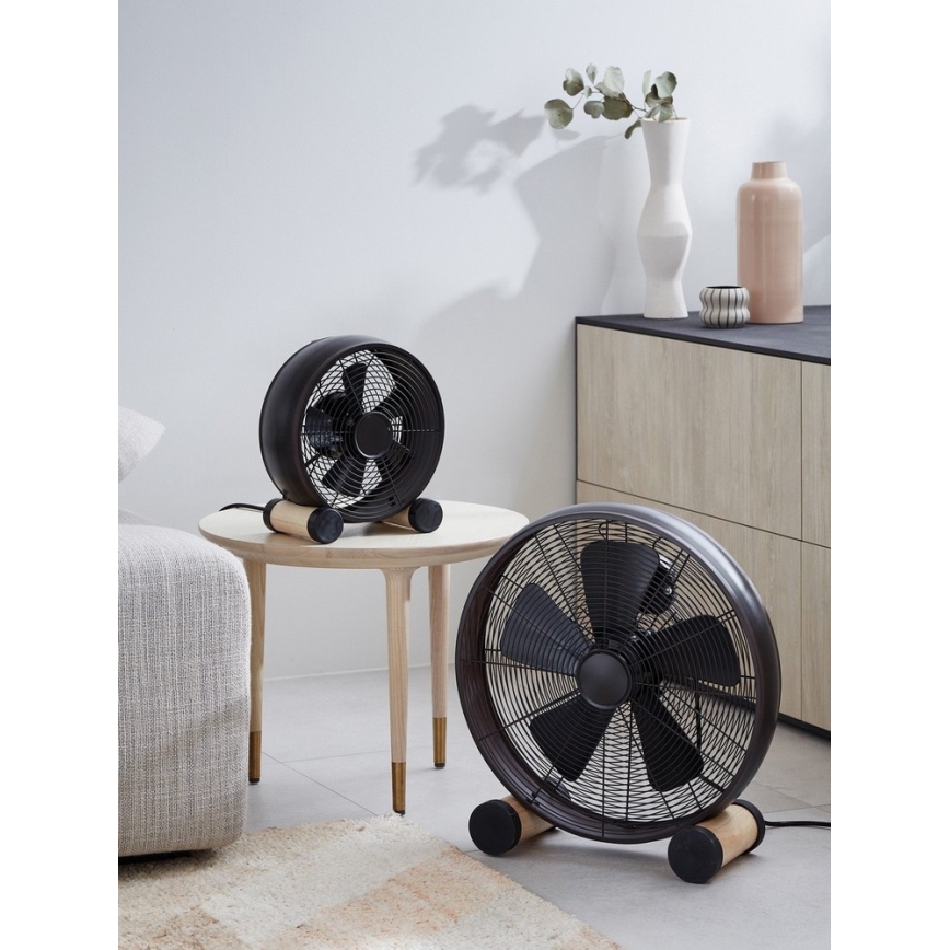 Lucci air 213120 - Namizni ventilator BREEZE, črna, premer 28 cm