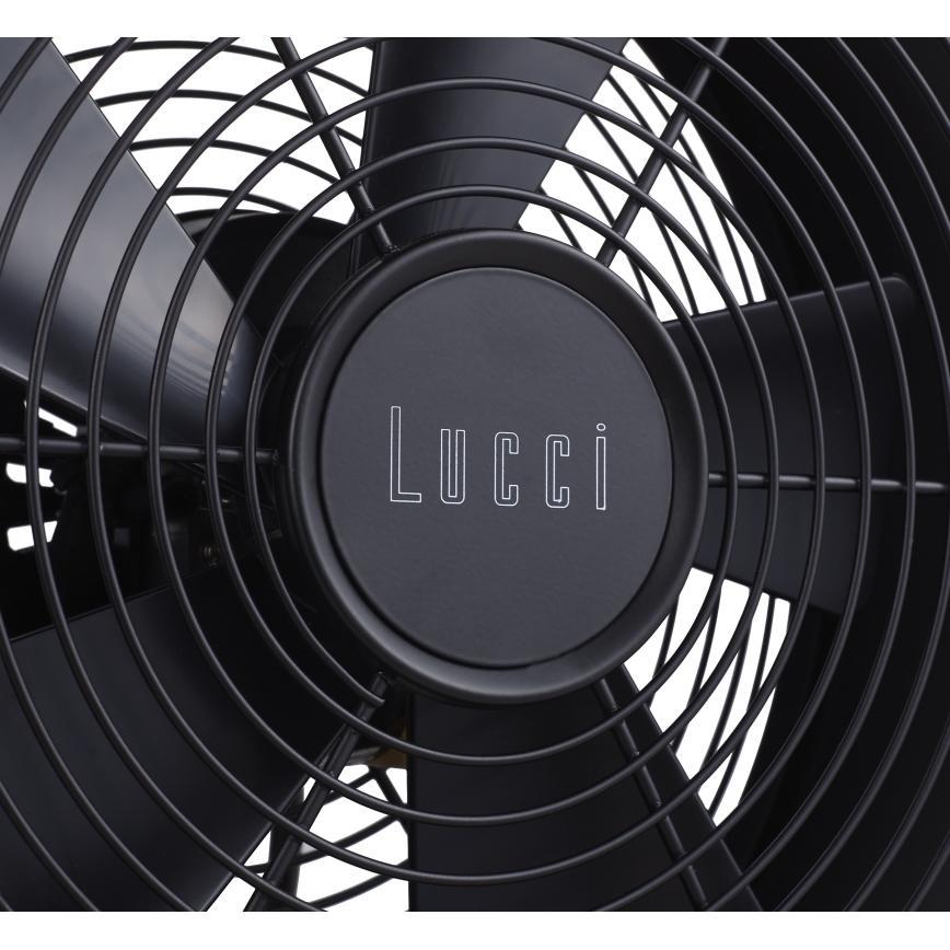 Lucci air 213120 - Namizni ventilator BREEZE, črna, premer 28 cm