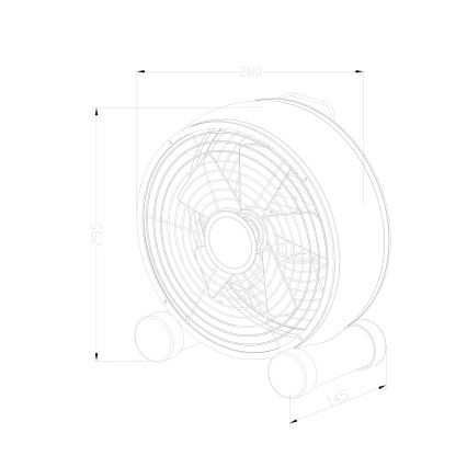 Lucci air 213120 - Namizni ventilator BREEZE, črna, premer 28 cm