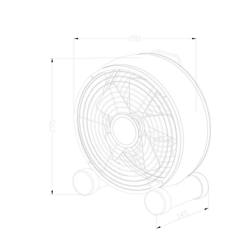 Lucci air 213120 - Namizni ventilator BREEZE, črna, premer 28 cm